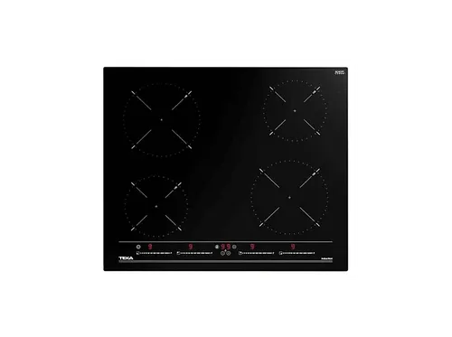 Placa inducción - Teka IBC 64010 MSS, 4 zonas, Zona grande 18.5 cm, Multislider, 60 Negro