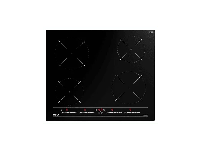 Placa inducción - Teka IBC 64010 MSS, 4 zonas, Zona grande 18.5 cm, Multislider, 60 Negro