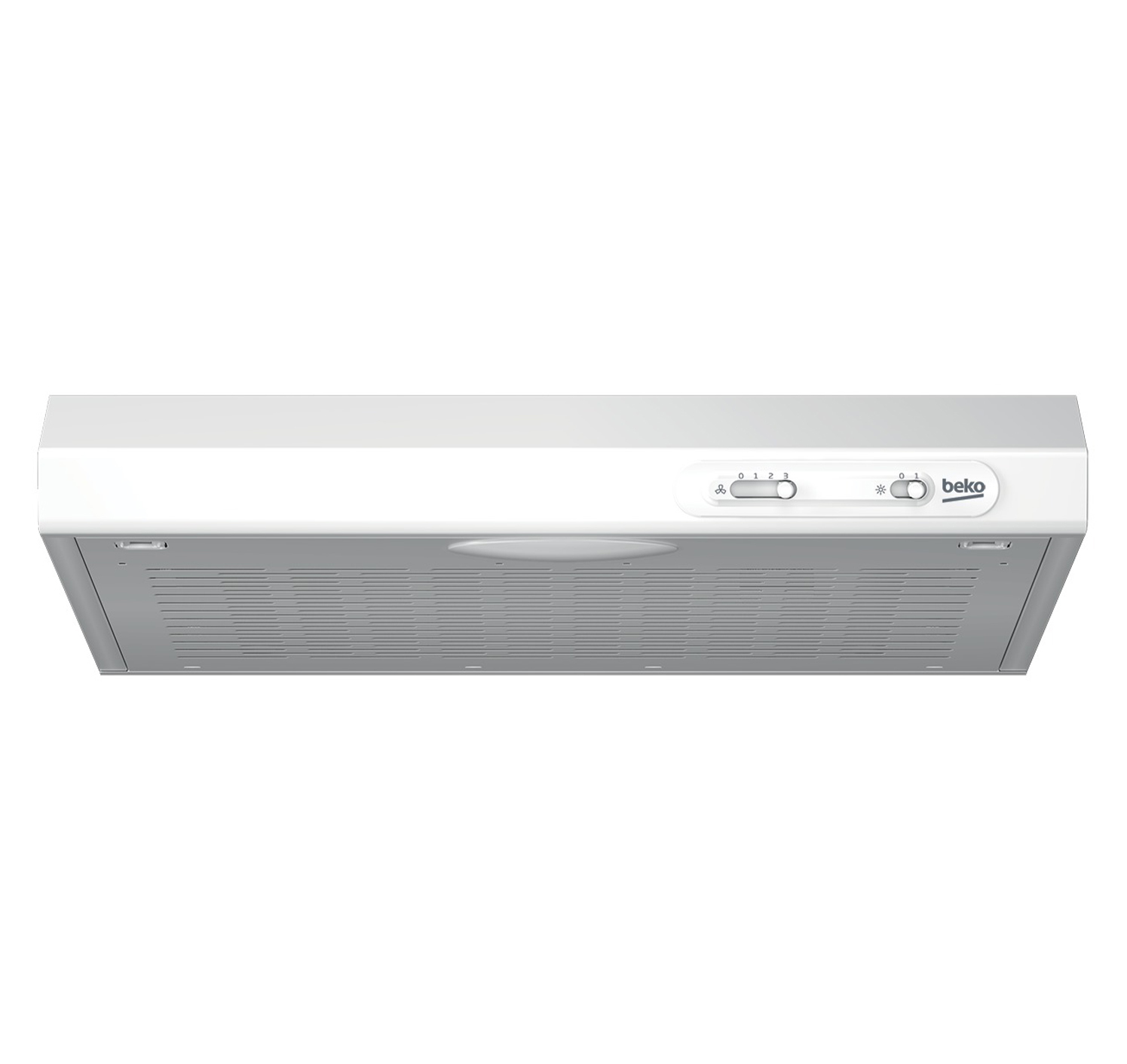 Campana convencional - Beko CFB 5310 W, 3 velocidades, 205 m³/h, 50 cm, Iluminación LED, Blanco