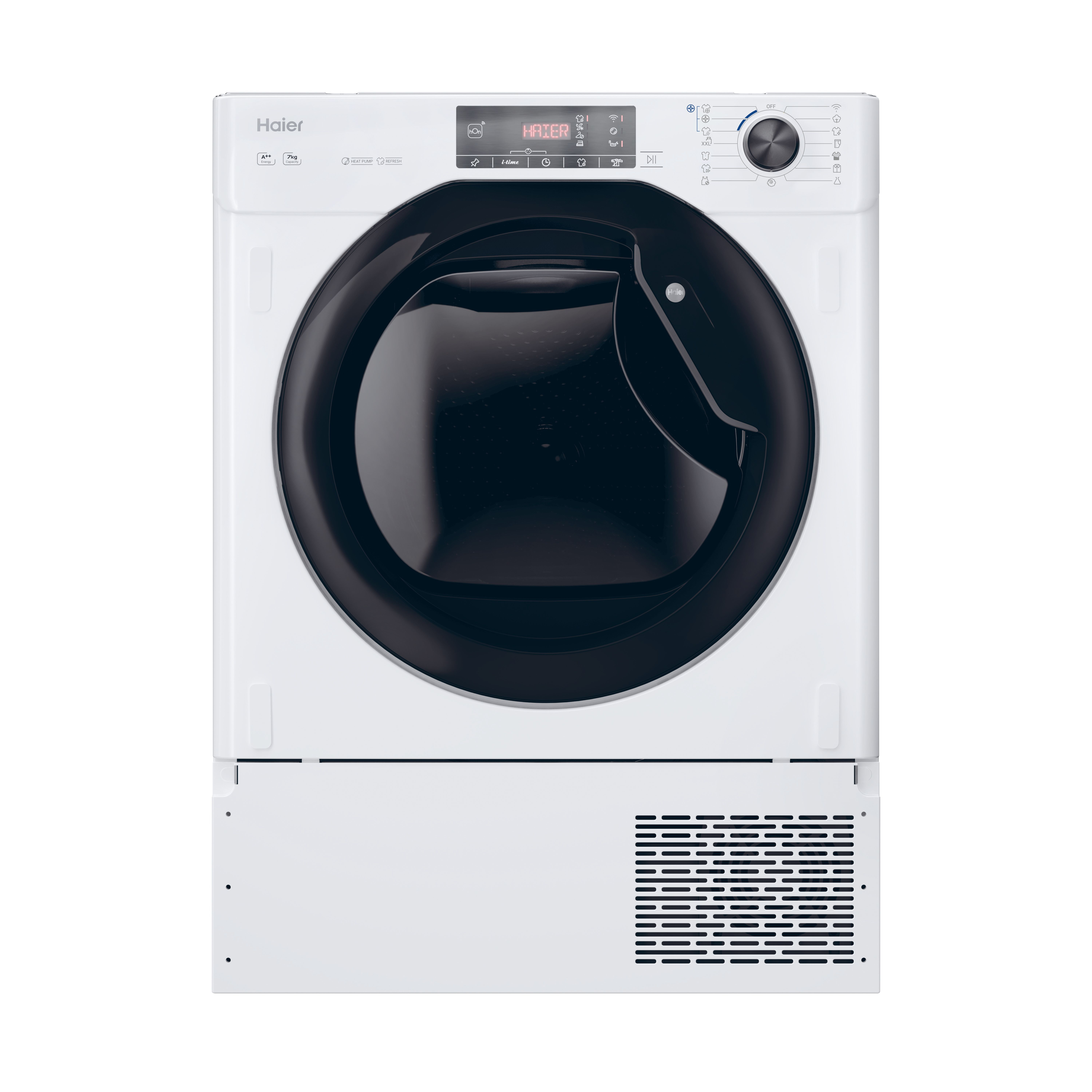 Haier - Secadora integrable Haier 7kg, Condensación, Bomba de Calor, Wifi Series 6 -HDBI H7A2TBEX-S.