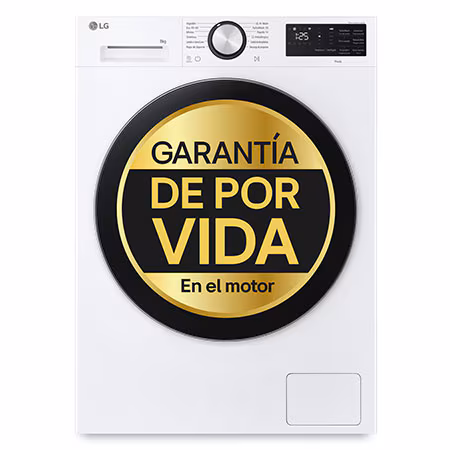 Lavadora Inteligente | LG F2X50S8TLC, AI Direct Drive, TurboWash 360º, 8kg, 1200rpm, Serie 500 Fondo reducido, Un 30% más eficiente que A, Blanca - F2X50S8TLC