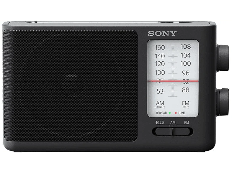 Radio portátil - Sony ICF506.CED, AM/FM, Negro
