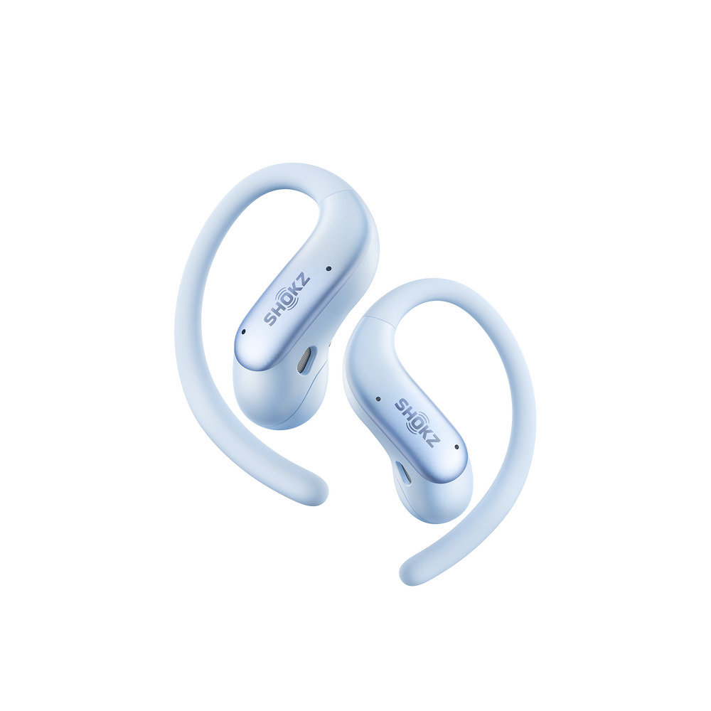 Auriculares True Wireless - Shokz OpenFit Air 2, 36 h Autonomía, IP55, 4 micrófonos con cancelación de ruido, Azul
