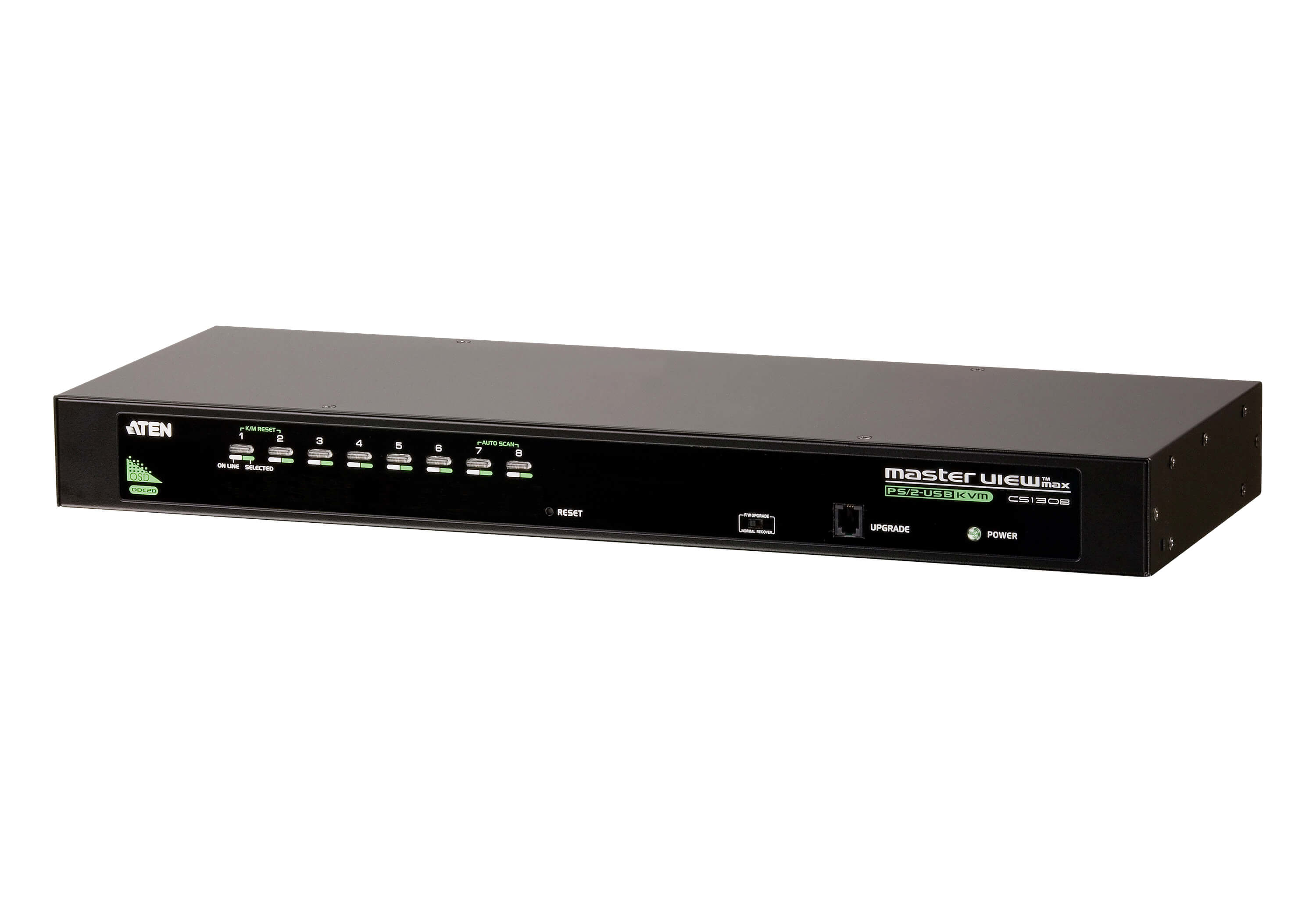 ATEN CS1308-AT-G interruptor KVM Montaje en rack Negro CS1308-AT-G