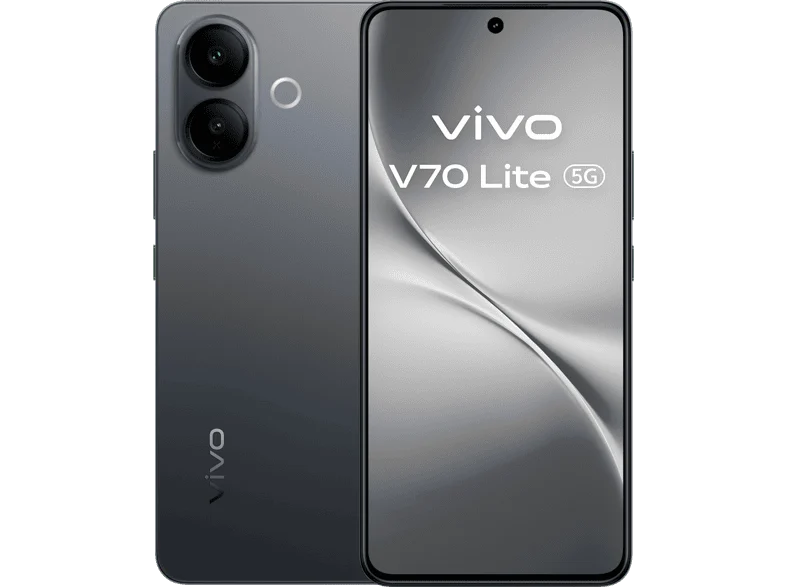 vivo V70 Lite, Elegant Black, 128 GB, 6 GB RAM, 6.77 " FHD +, MediaTek Dimensity 7400 Turbo, 6500 mAh