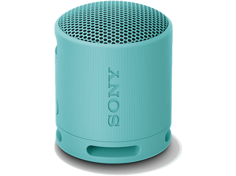 Altavoz inalámbrico - Sony SRS-XB100, Bluetooth, Portátil, Compacto y potente, 16 horas, Resistente al agua polvo IP67, Ecológico, Azul