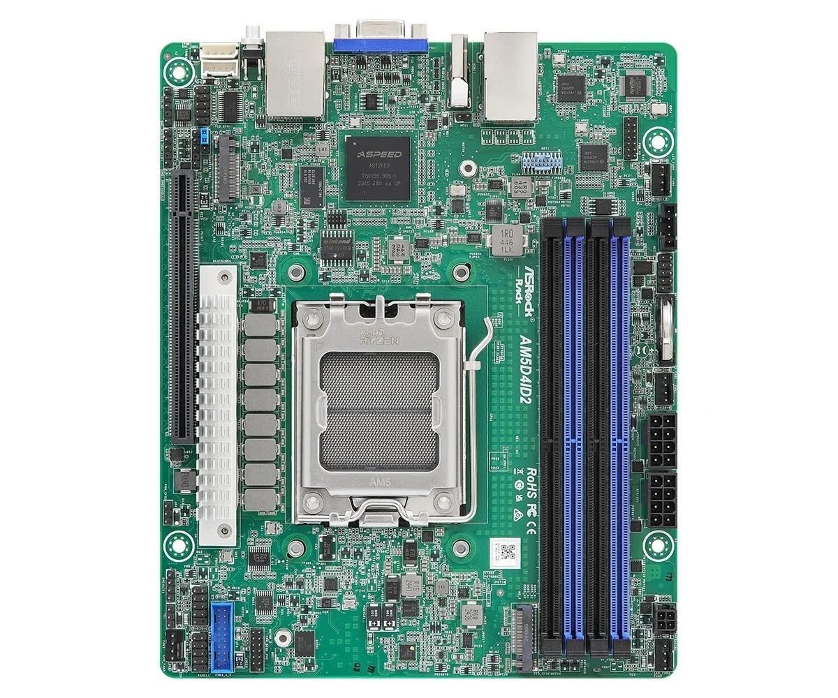 ASRock AM5D4ID2, 1xSKT AM5, AMD Ryzen 9000, X300, 2xM.2 AM5D4ID2