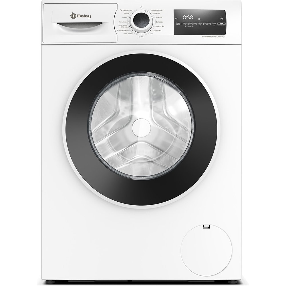 Balay - Lavadora Balay 8 Kg - 1.400 rpm, Programa Plancha, ExtraSilencio - 3TS385B.