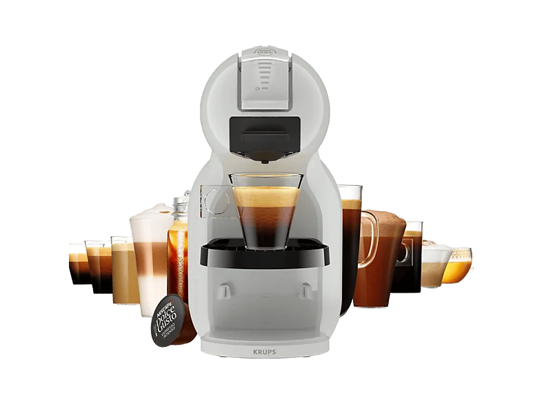 Cafetera de cápsulas - Krups Nescafé® Dolce Gusto® Mini Me 2, 15 bar, 0.8 l, 1600 W, Compacta, Gris ártico