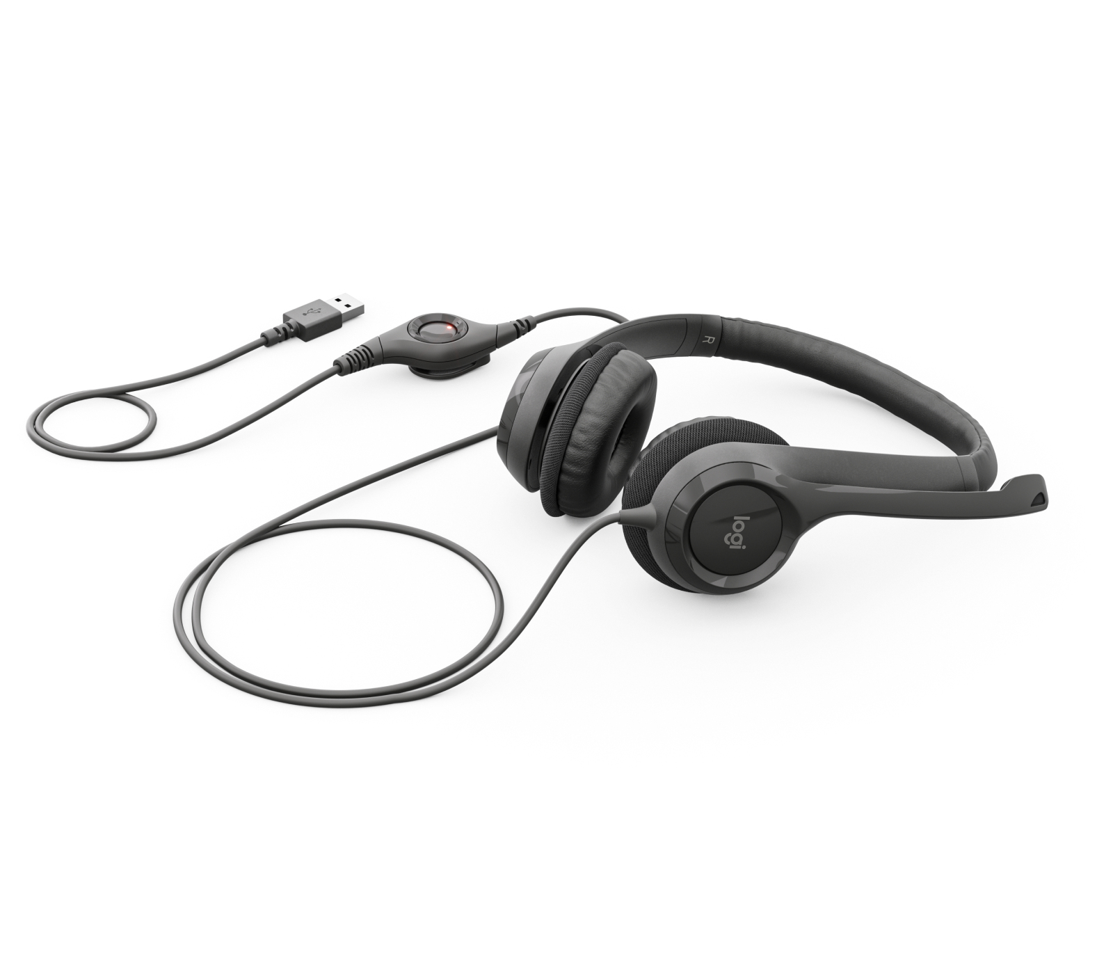 AURICULARES + MICRO LOGITECH USB H390 NEGRO