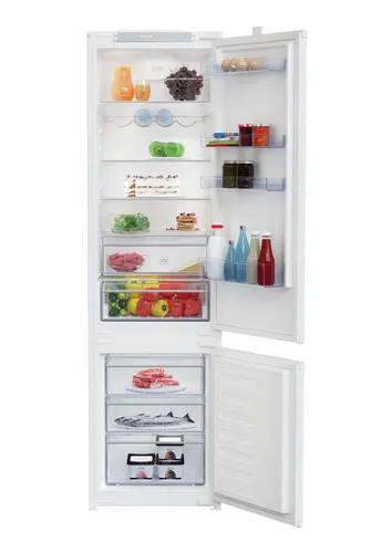 Frigorífico combi integrable - Beko BCSA306E4SFN, Cíclico, 193.5 cm, Compresor Inverter, Sin panelar