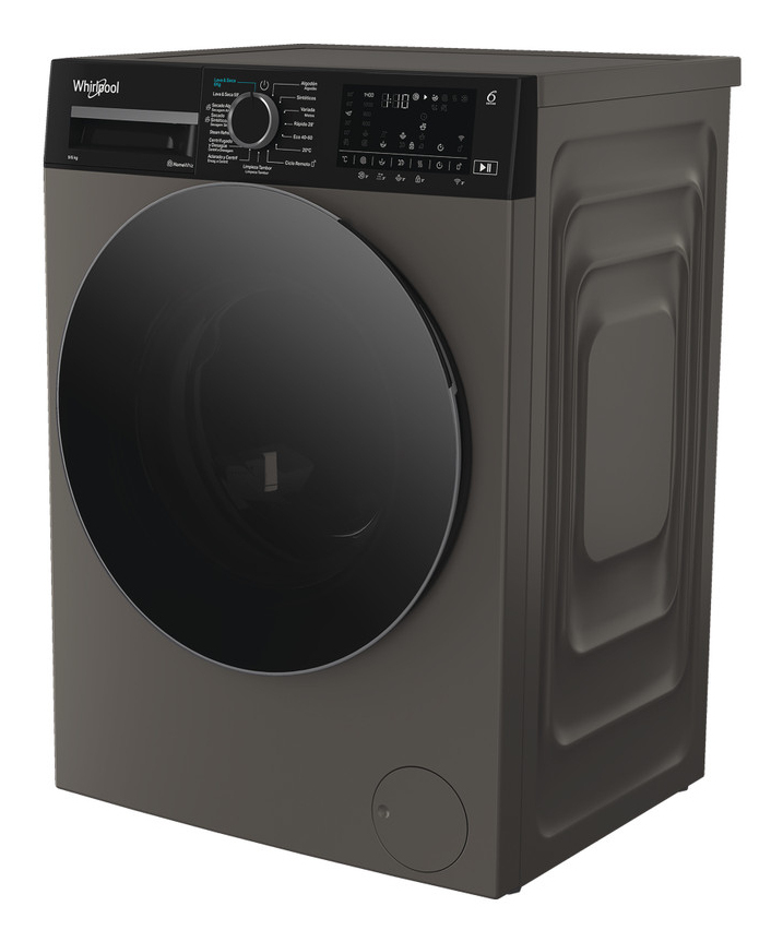 Lavadora secadora - Whirlpool WAD 9636G SPT, 9 kg + 6 kg, Motor Inverter, Tecnología 6th Sense, Steam Refresh, Gris Manhattan