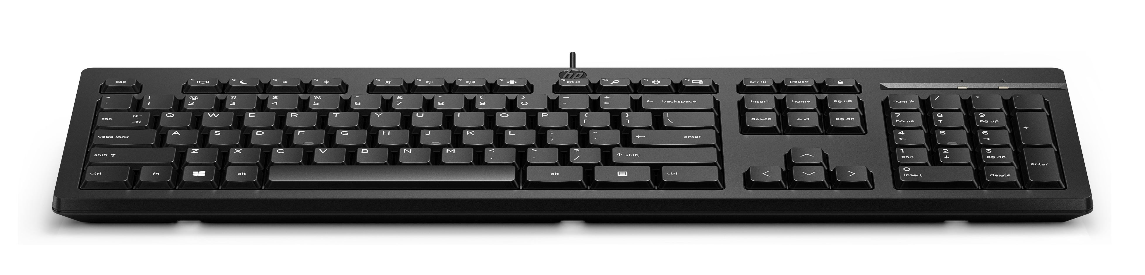 Teclado con cable HP 125 - receptor USB - negro, BULK 12 266C9A6#ABB