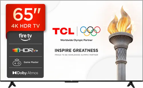 TV LED 65" - TCL 65V6D, UHD 4K, ARM Cortex-A55 (MT9026), Smart TV, DVB-T2 (H.265), HDR 10+, Dolby Atmos, Negro