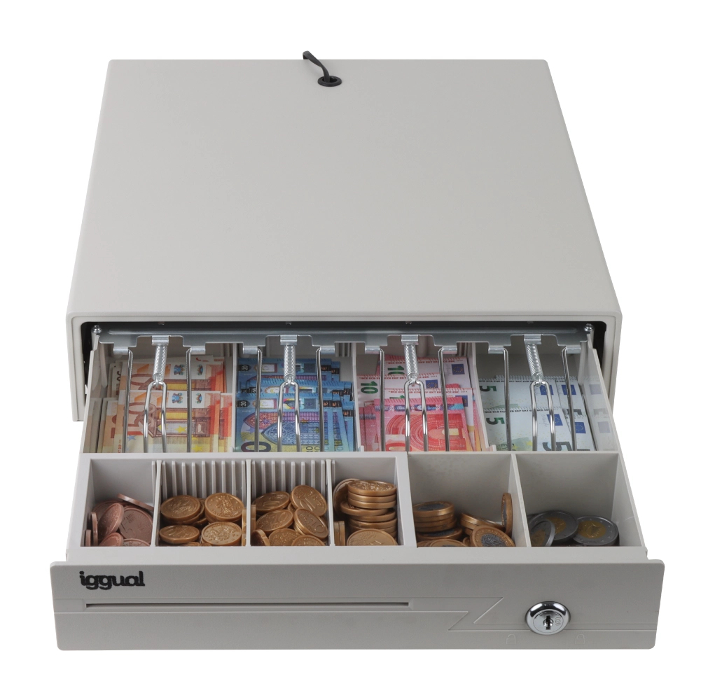 CAJON PORTAMONEDAS IGGUAL IRON-1W RJ11 BLANCO