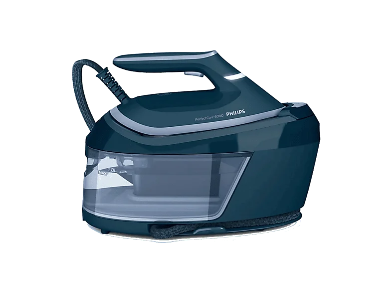 Centro de planchado - Philips PSG6023/20, OptimalTEMP, Sin Quemaduras, ProVelocity, 2400 W, 6,5 bar, 500 g/min, SteamGlide Plus, 1,8 L, Azul OscurO