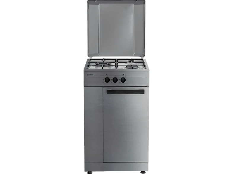 Cocina a gas - Infiniton CC3AC, 3 Zonas, Gas natural, Control mecánico, Inox