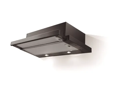 CAMPANA TELESCOPICA MEPAMSA SUPERLINE GLASS 60 NEGRA ANCHO 60 CM NEGRA