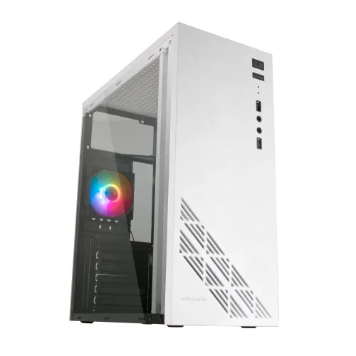 Caja MARS GAMING MC100W Caja PC ATX Ventilador 90mm FRGB Convect-Cool BlancoRGB Blanco