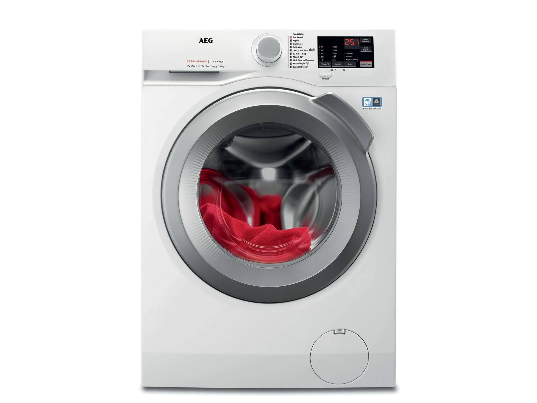 AEG Lavadora de libre instalación Serie 6000 ProSense® de 8.0 kg LFA6I8275A