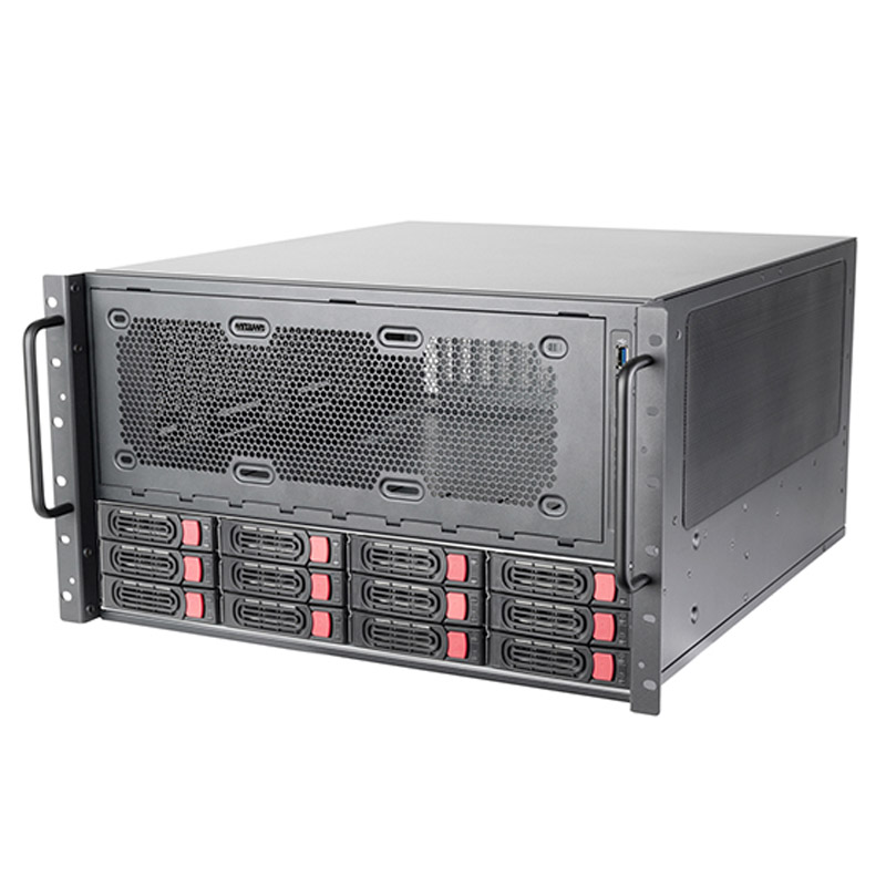 SilverStone RM61-312 12-Bahías 6U Negro