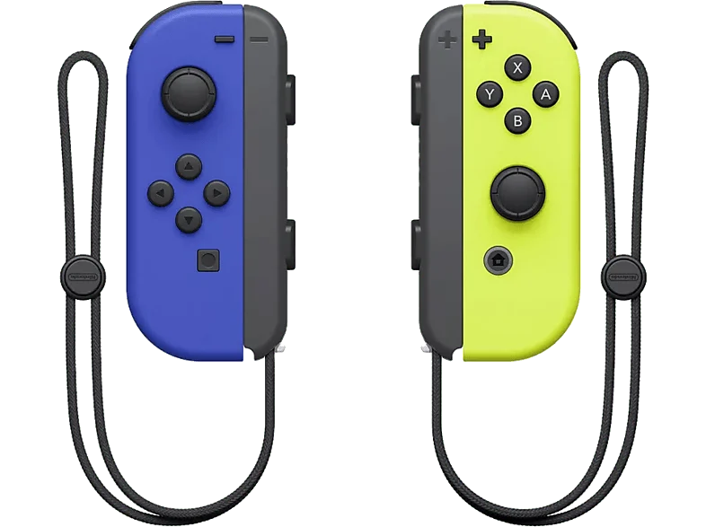 Mando Nintendo Switch - Joy-Con Set, Switch, Izquierda y Derecha, Vibración HD, Azul Amarillo Neón