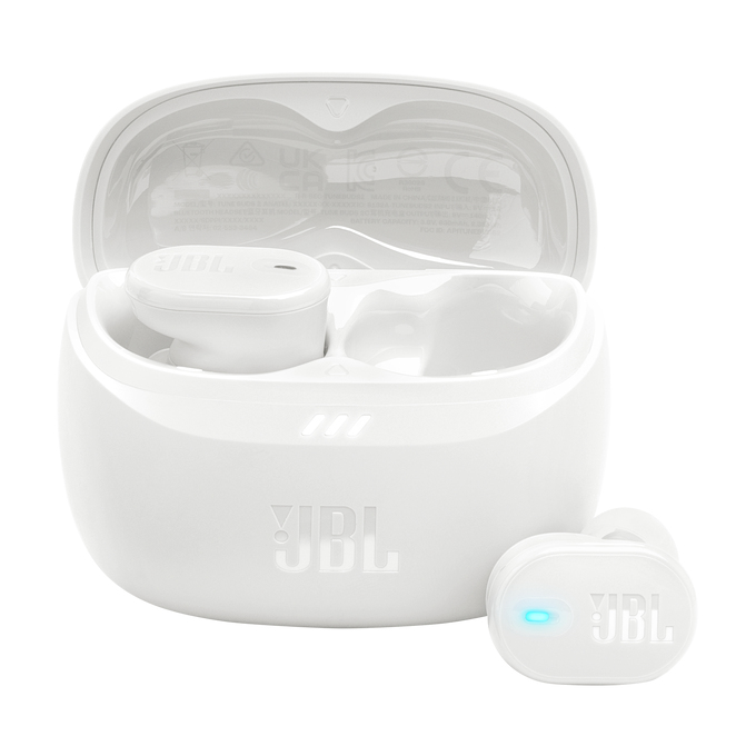 Auriculares True Wireless - JBL Tune Buds 2, 48 h Autonomía, IP54, Cancelación de ruido, Ergonómico, Blanco