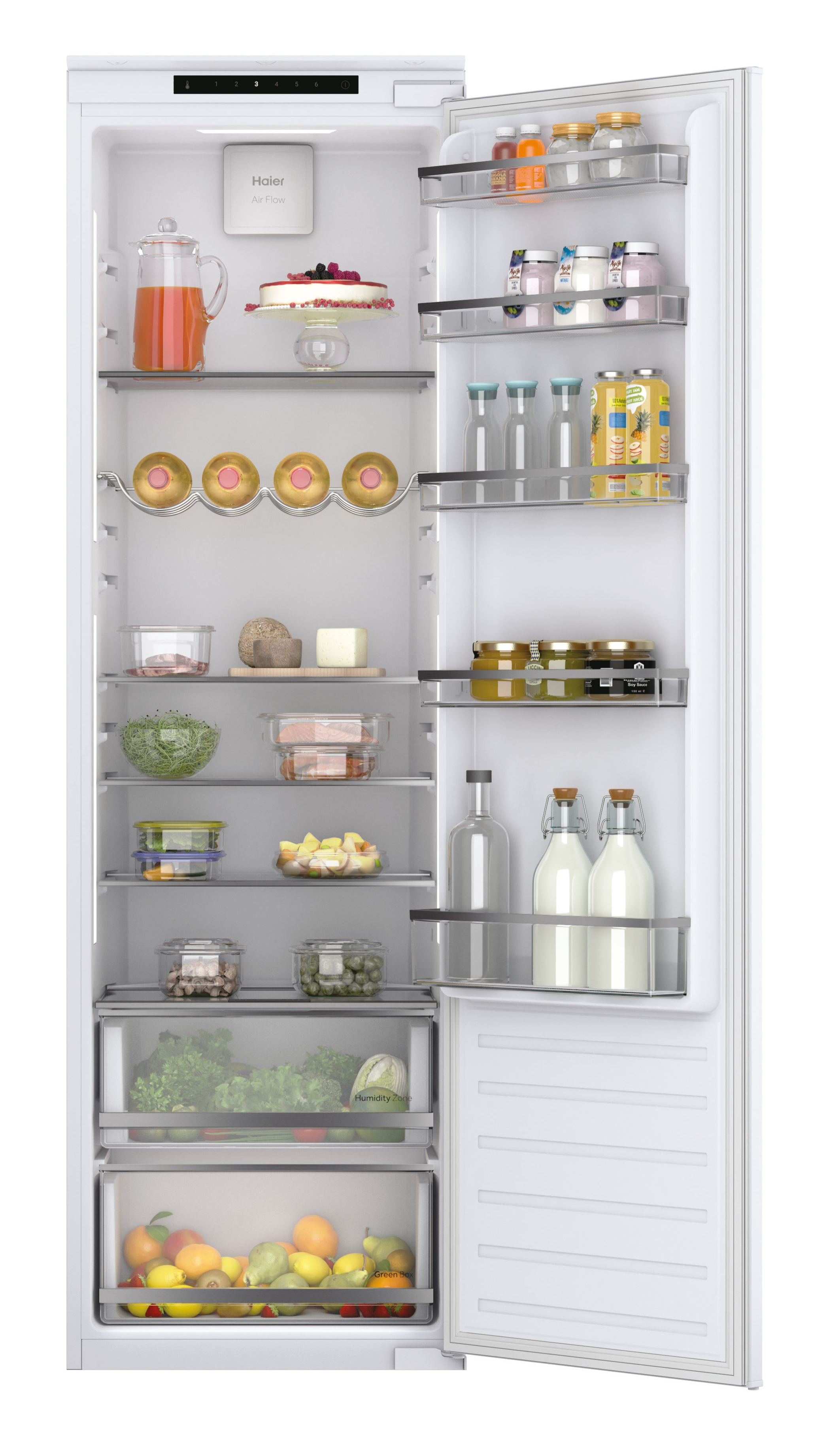 Frigorífico combi integrable - Haier HAMS518EW, Estático, 176.9 cm, 316 l, Sin Panelar