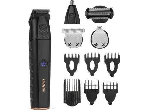 Afeitadora corporal - BaByliss MT814E, 6 Accesorios, 240 min Autonomía, Inalámbrico, 100% impermeable, Negro