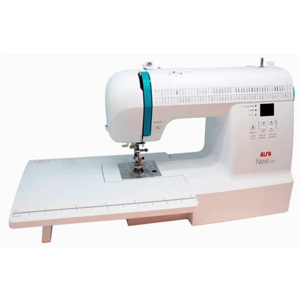 Alfa - Máquina de coser Alfa Next 100 con mesa de extensión.