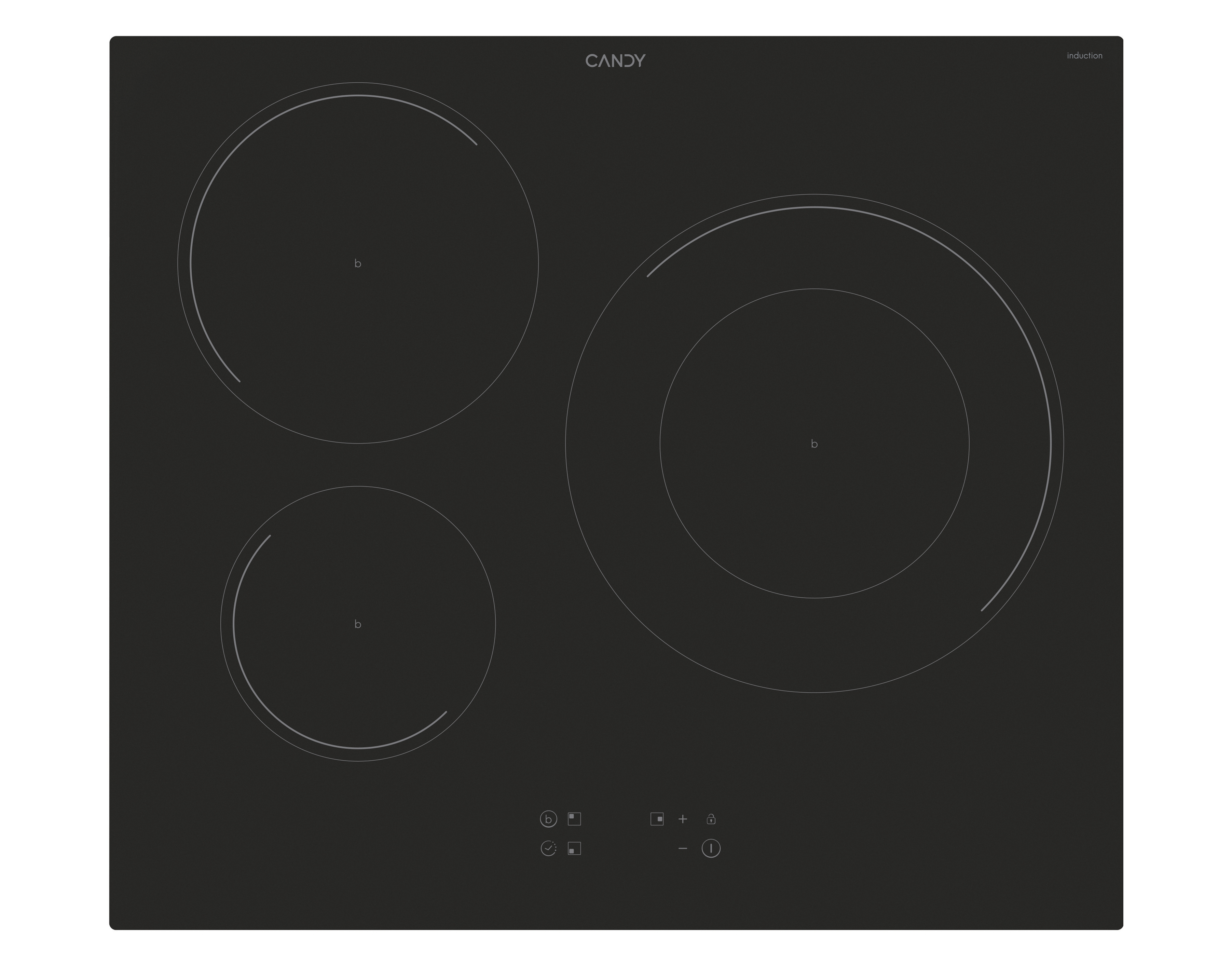 VITROCERAMICA INDUCCION CANDY CI633C/E1 3 ZONAS COCCION ANCHO 60 CM