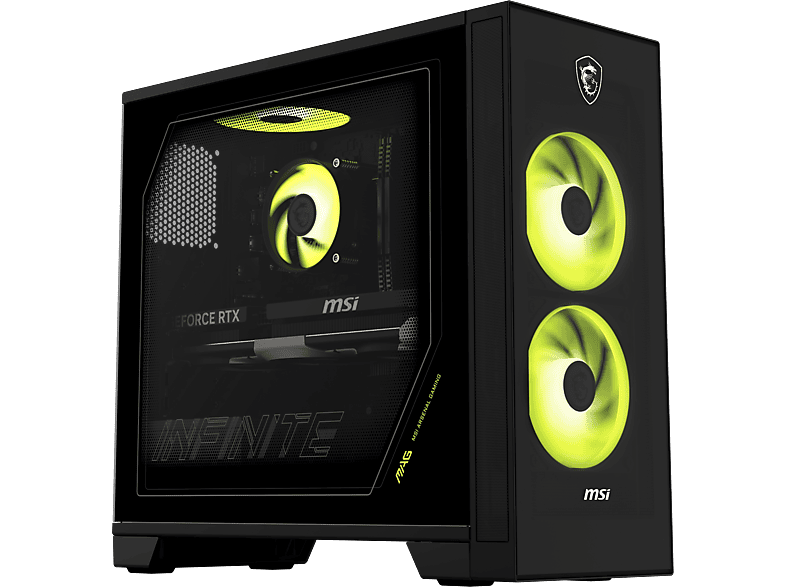 PC gaming - MSI MAG Infinite S AI 2NVM5, Intel® Core™ Ultra 5 225F, 32 GB RAM, 1TB SSD, GeForce RTX™ 5060 Ti, Sin sistema operativo, Negro