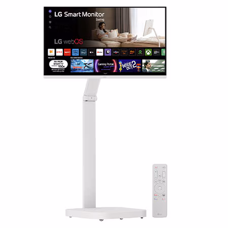 LG Smart Monitor Swing, 32" , serie Cine & Streaming, 4K UHD, Smart Monitor webOS 24, peana Swing portátil y flexible, Mando Magic Pointer Remote. - 32U721SAW-W