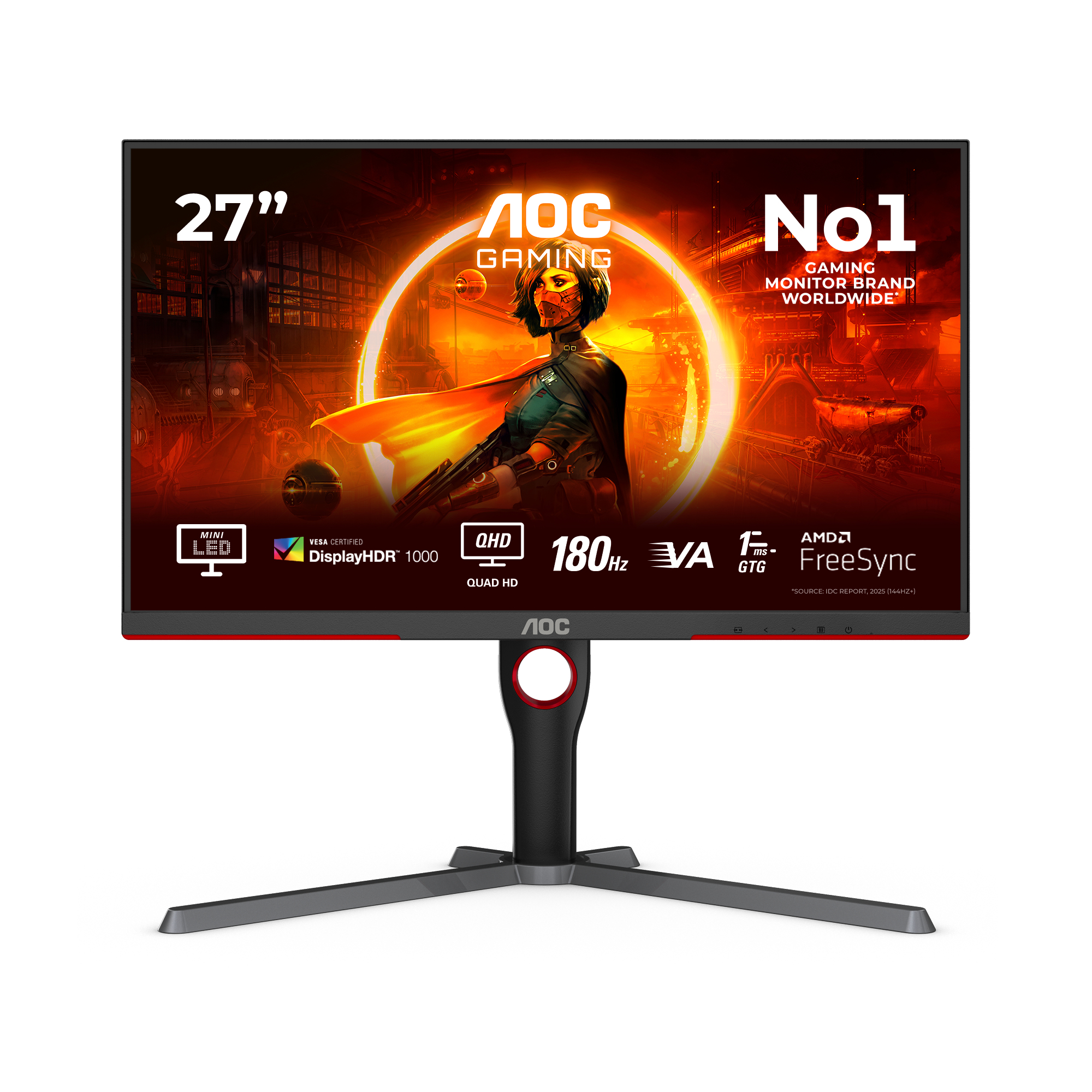 AOC G3 Q27G3XMN/BK pantalla para PC 68,6 cm (27") 2560 x Q27G3XMN/BK