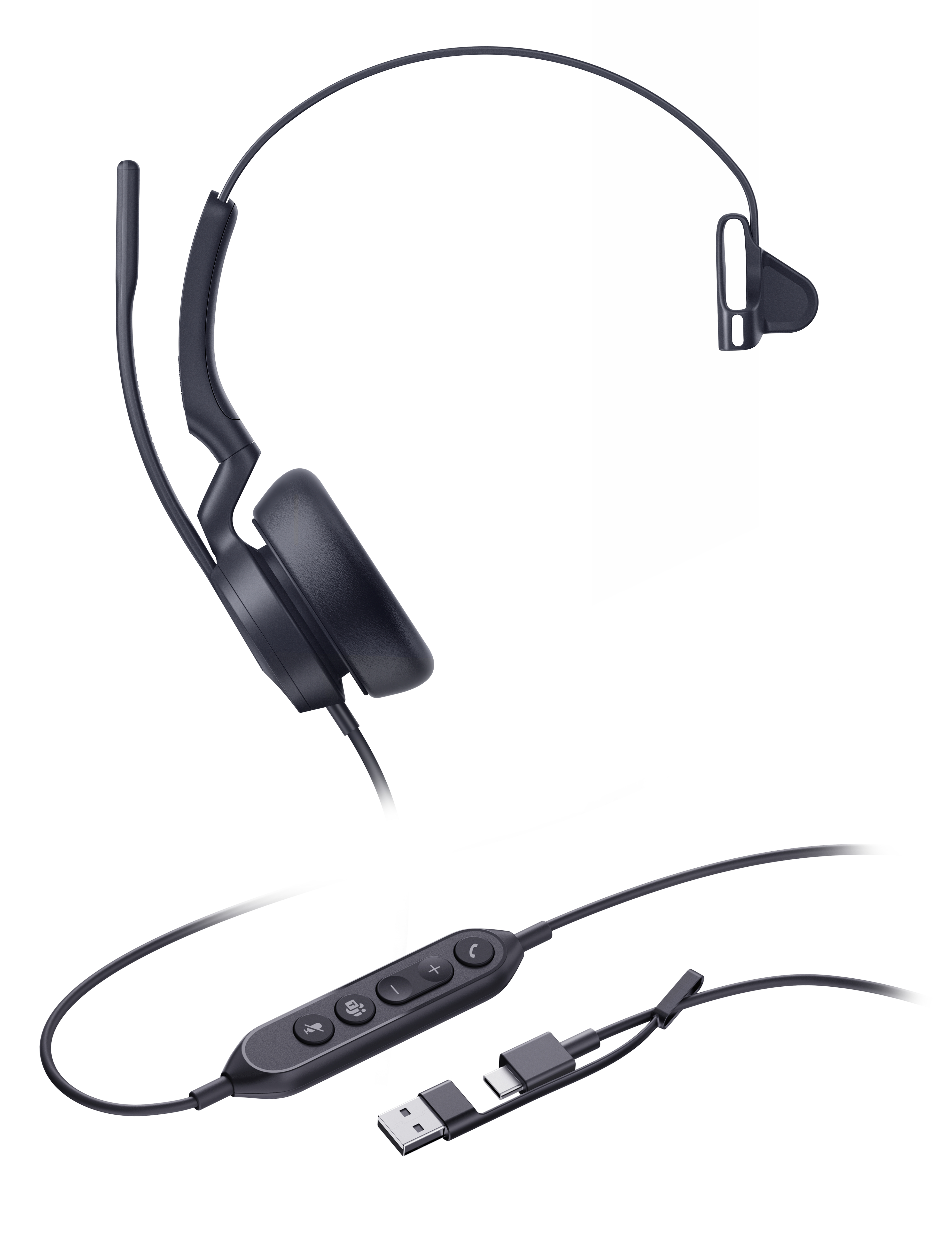 Yealink UH46 Mono Teams USB-C/A Auriculares Alámbrico Diadema 1308184