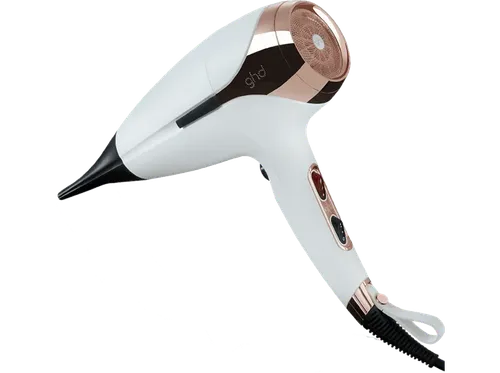 Secador - ghd helios, 2200 W, 3 Niveles de temperatura, 2 ventilador, Difusor incluido, Tecnología Iónica, Blanco