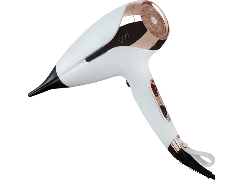 Secador - ghd helios, 2200 W, 3 Niveles de temperatura, 2 ventilador, Difusor incluido, Tecnología Iónica, Blanco