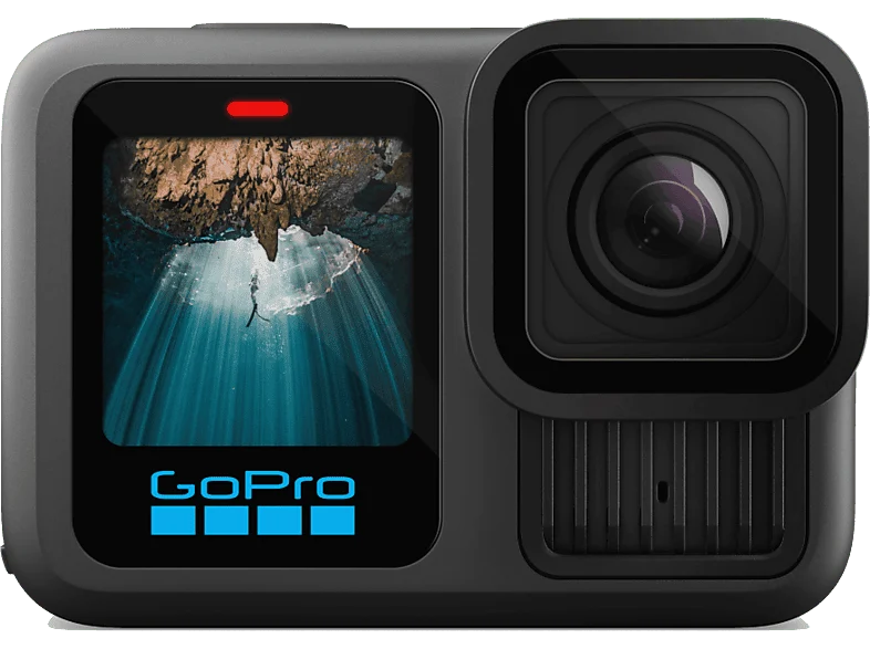 Cámara deportiva - GoPro Hero 13 Black, HyperSmooth 6.0, 5.3 K, 27 megapíxeles, Autonomía 2.5 h, HDR, Sumergible hasta 10m, lenta, Negro