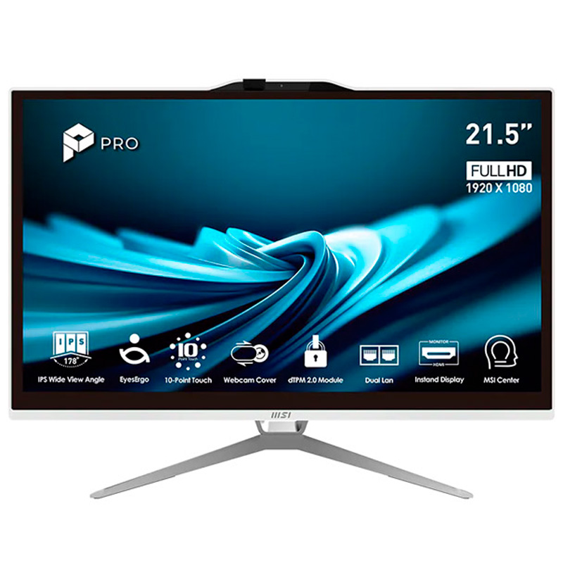 MSI PRO AP222T 14MA-614EU i3-14100 8GB 512GB 22" W11H Blanco