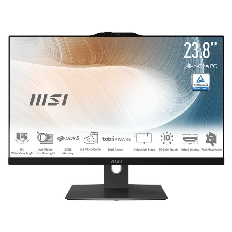 MSI Modern AM242P 1M-1499ES Core 5 120U 16GB 512GB 24" W11H Negro