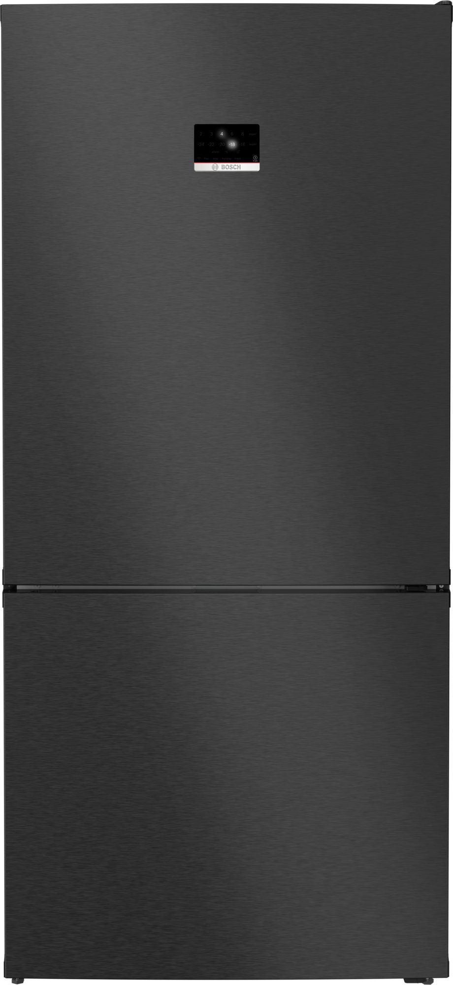Bosch Serie 8 Frigorífico combinado de libre instalación 186 x 86 cm Acero negro antihuellas KGP86AXB0N