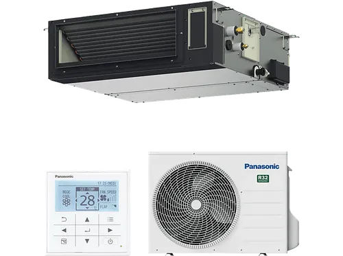 Aire acondicionado por conductos - Panasonic KIT-XZ35-ZKE-H Etherea Z, 3010 fg/h, Inverter, Bomba de calor, Gris