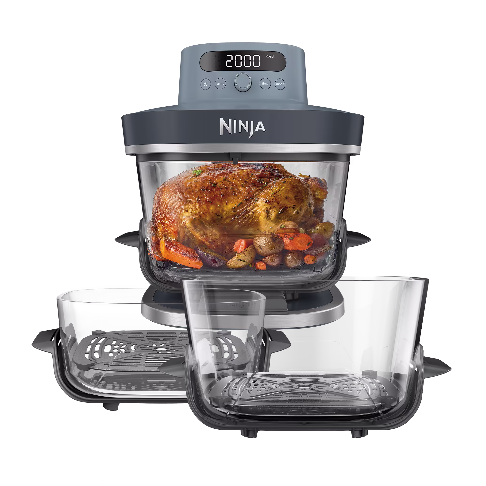 Freidora de aire de cristal XL Ninja CRISPi PRO (Pack ahorro 4 recipientes) | AS101EUCYB2ES | de SharkNinja