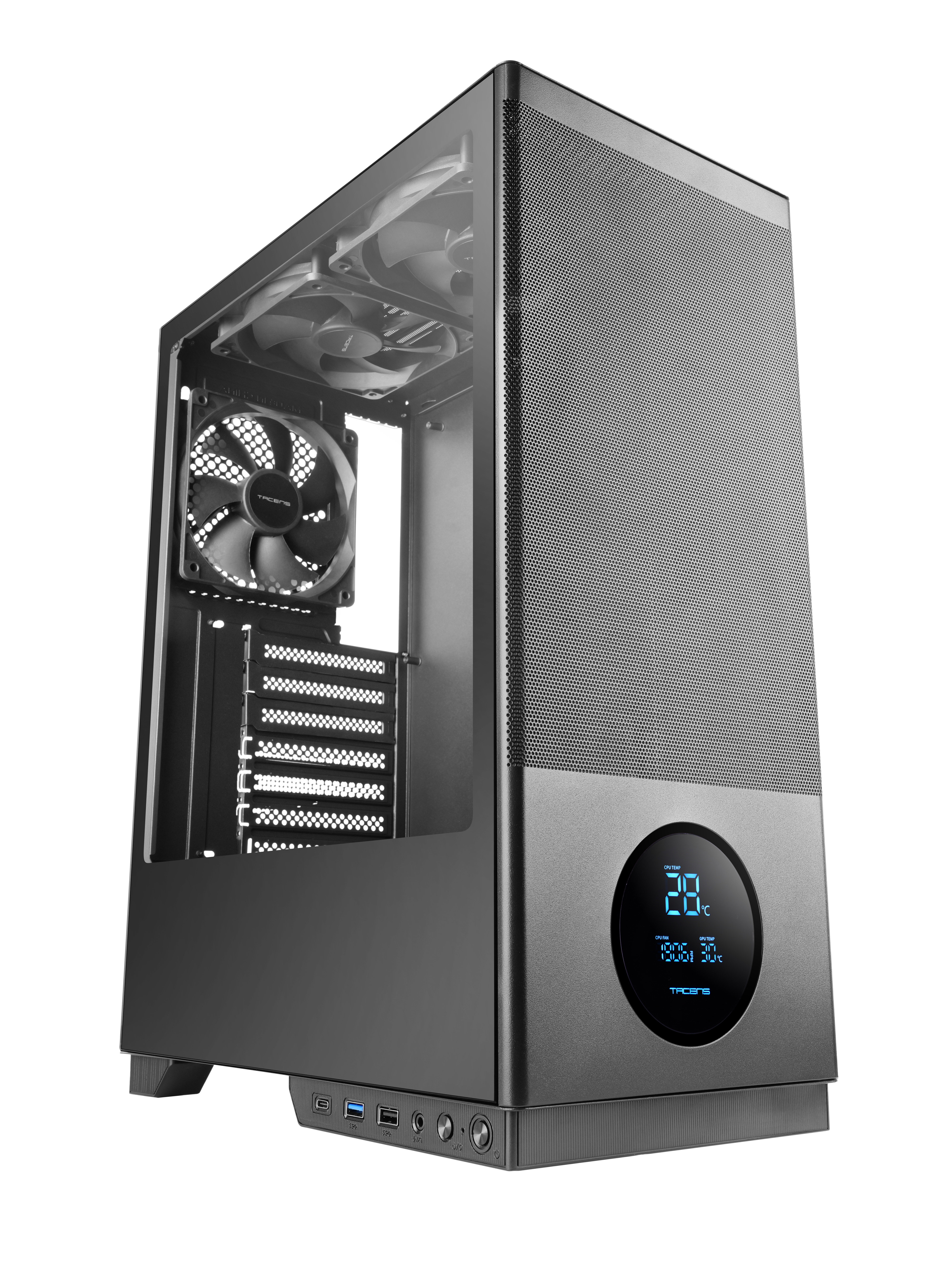 TACENS Caja Atx Pantalla Ventis 3X120mm Negro