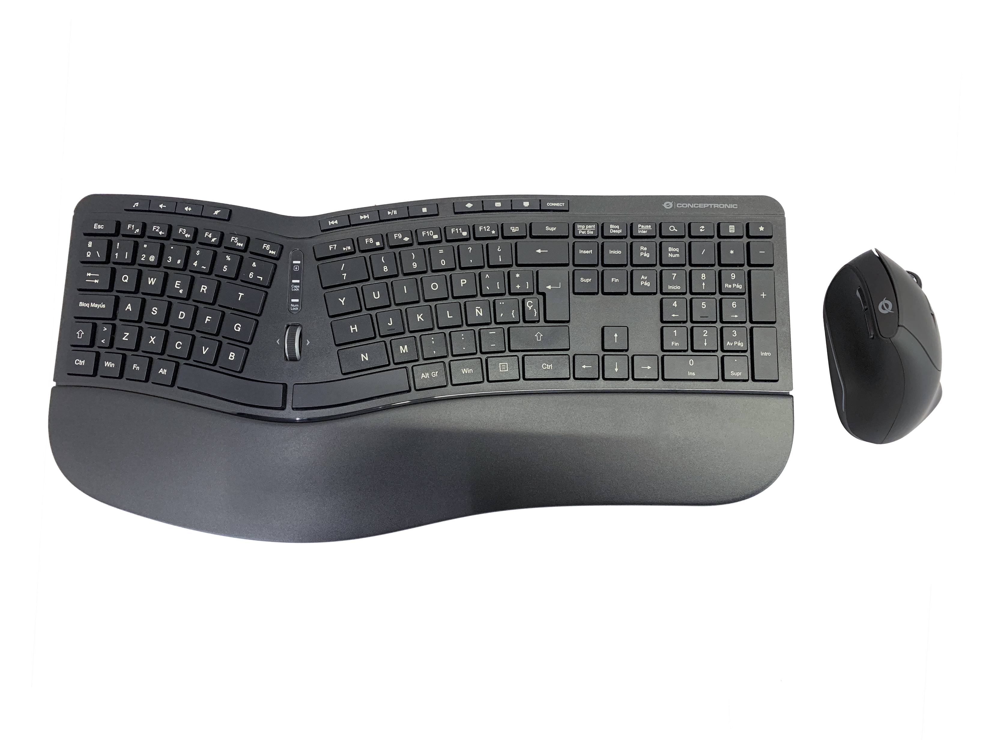 Combo Teclado y Ratón Conceptronic Negro Inalámbrico RF 2.4GHz Español QWERTY ORAZIO02ES