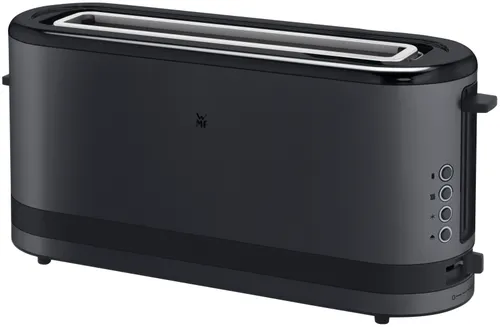 KITCHENminis Tostadora De Ranura Larga, Deep Black, 2 Rebanadas, 900 W