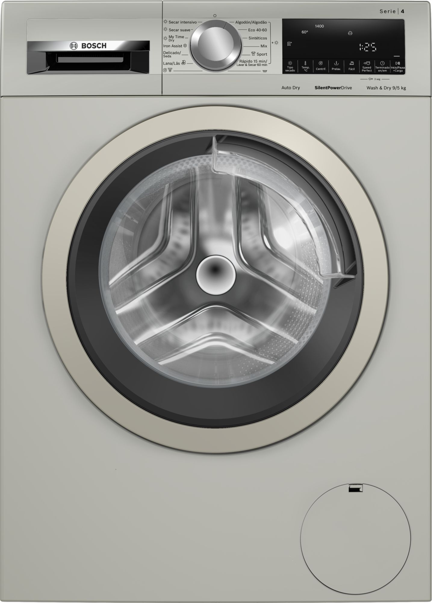 LAVADORA SECADORA BOSCH WNA1341XES 9/5 KG 1400 RPM E INOX