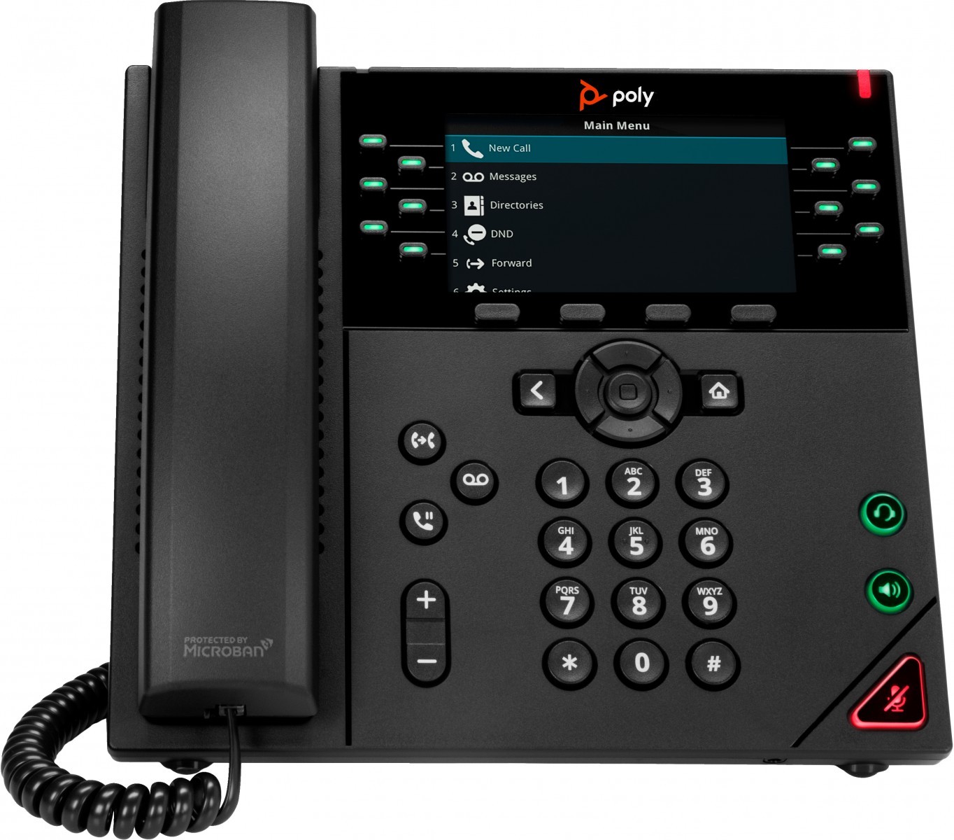 HP Poly VVX 450 12-Line IP Phone and PoE-enabled teléfono 8B1L7AA#AC3