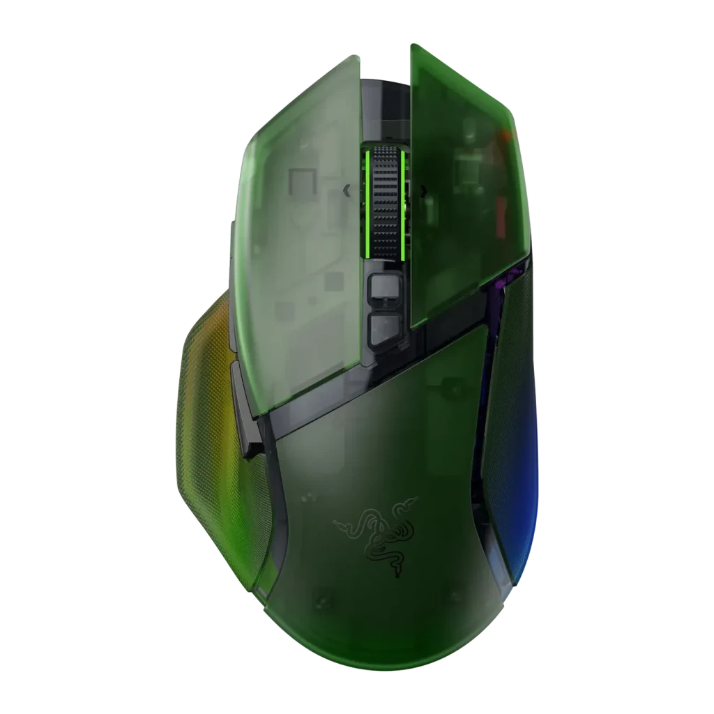 Ratón Gaming Razer Basilisk V3 Pro 35K Phantom Green Edition Inalámbrico Verde