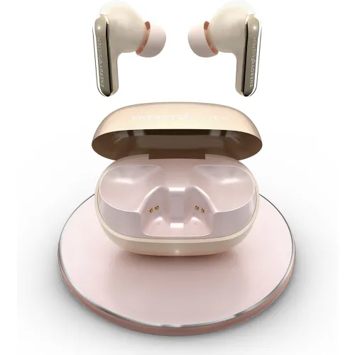 Energy Sistem - Auriculares de botón Energy Sistem Serenity ANC Ultra Bluetooth, Cancelación de Ruido Híbrida, 25h batería, Carga Inalámbrica Qi, Resi.